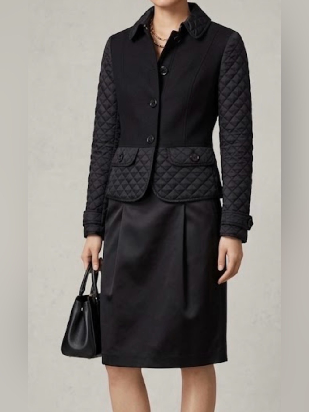 Burberry Black Quilted suit